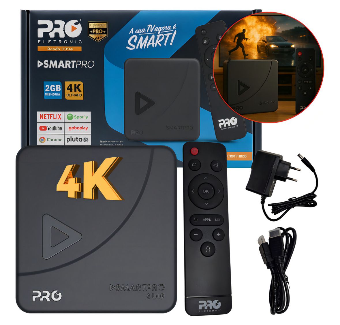 SMART PRO ELETRONIC TV BOX ULTRA HH